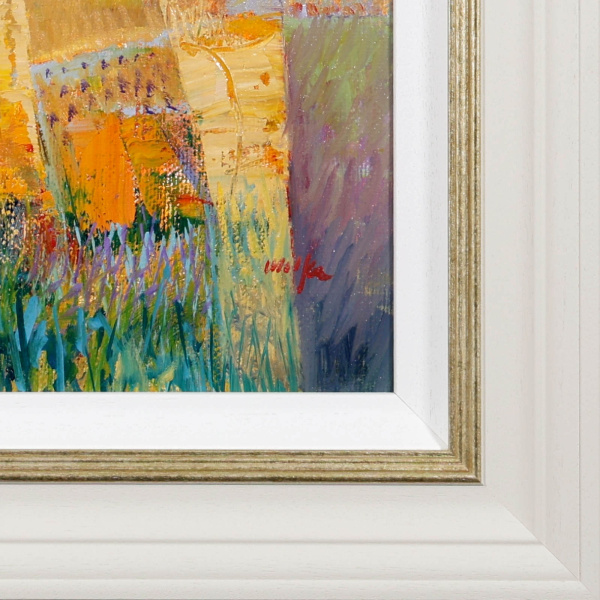 Golden Fields of Tuscany by Mario Malfer, original painting, detail