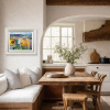 Golden Fields of Tuscany by Mario Malfer, original painting, in room