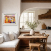 Sunlit Landscape by Mario Malfer, original painting, in room