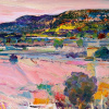 Hillside Harmony by Mario Malfer, original painting, detail