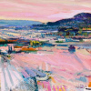Hillside Harmony by Mario Malfer, original painting, detail