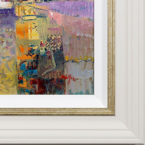 Hillside Harmony by Mario Malfer, original painting, detail