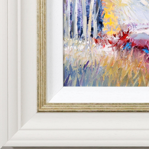 Winter Light in Tuscany by Mario Malfer, original painting, detail