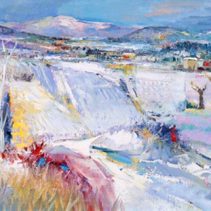 Winter Light in Tuscany by Mario Malfer, oil on canvas, thumbnail image