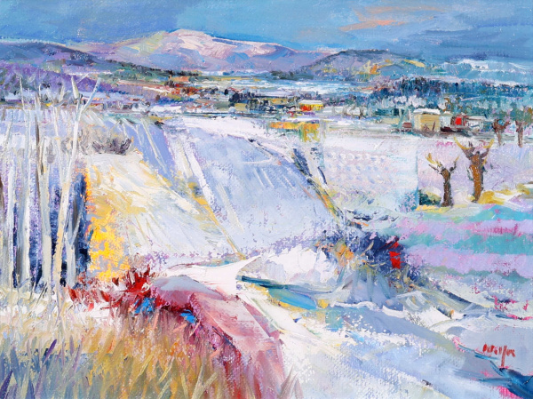 Winter Light in Tuscany by Mario Malfer, original painting