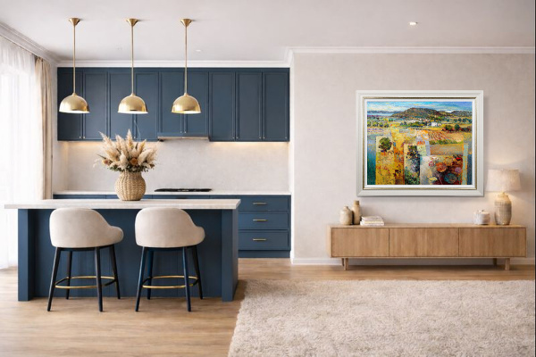 Tuscan Vista by Mario Malfer, original painting, in room
