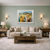 Tuscan Vista by Mario Malfer, original painting, in room