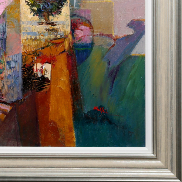 Spring In Italy by Mario Malfer, original painting, detail