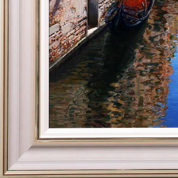 Venetian Reflections by Raffaele Fiore, original painting, detail