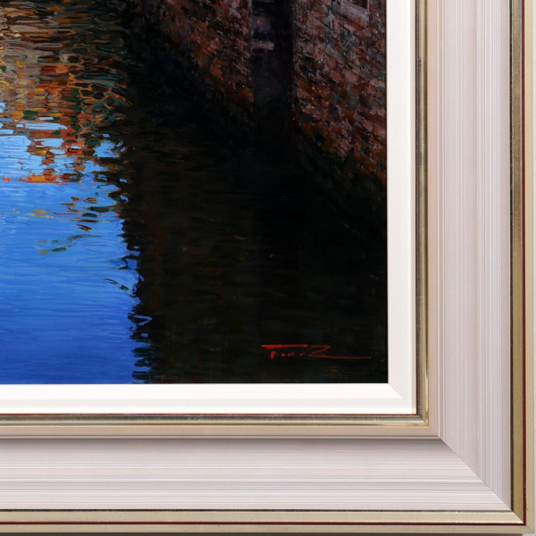 Venetian Reflections by Raffaele Fiore, original painting, detail