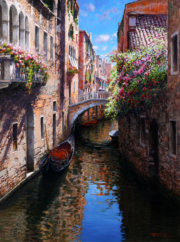 Venetian Reflections by Raffaele Fiore, original painting