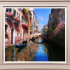 Sunlit Canal by Raffaele Fiore, original painting