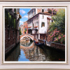Bridge Over the Canal by Raffaele Fiore, original painting