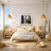 Bridge Over the Canal by Raffaele Fiore, original painting, in room