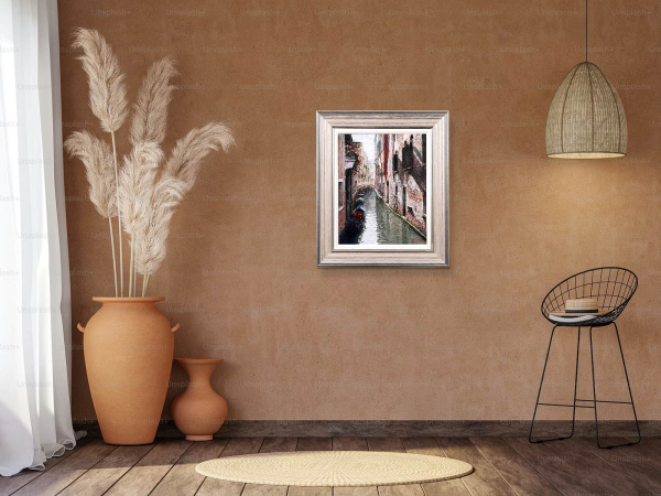 Quiet Venetian Corner by Raffaele Fiore, original painting, in room