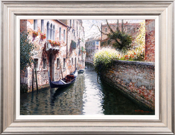 Winter in Venice by Raffaele Fiore, original painting