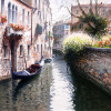 Winter in Venice by Raffaele Fiore, original painting