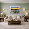 Tuscan Sunset Glow by Raffaele Fiore, original painting, in room