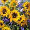 Summer Arrangement by Gerhard Nesvadba, original painting, detail