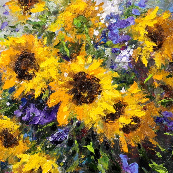 Summer Arrangement by Gerhard Nesvadba, original painting, detail
