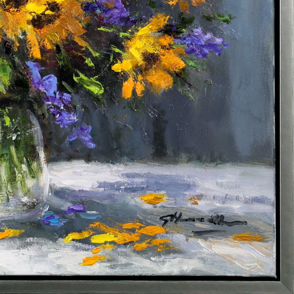 Summer Arrangement by Gerhard Nesvadba, original painting, detail