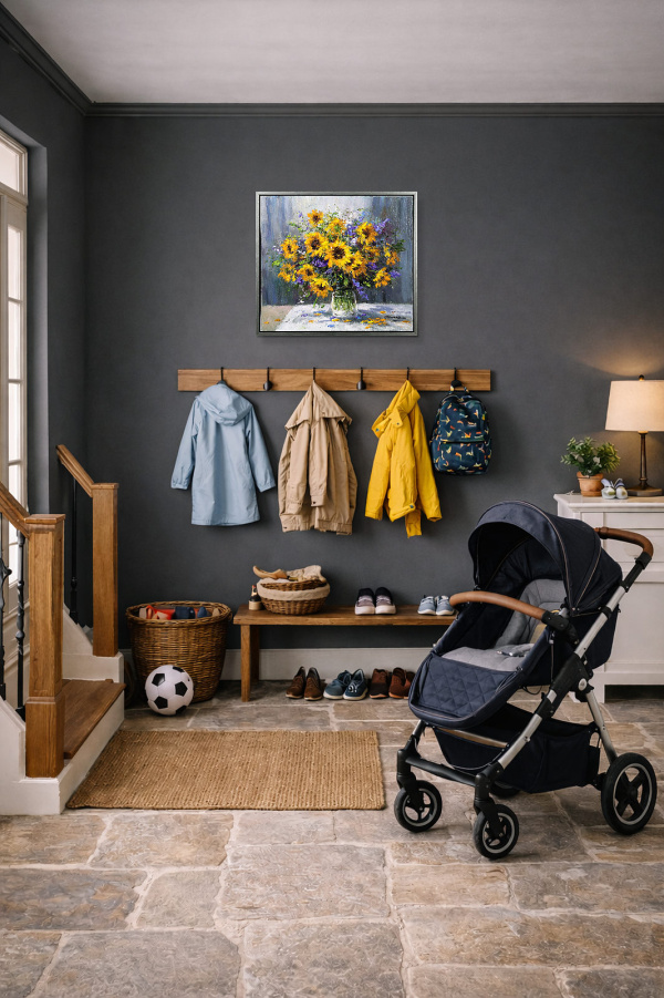 Summer Arrangement by Gerhard Nesvadba, original painting, in room