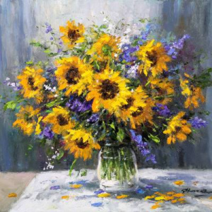 Summer Arrangement by Gerhard Nesvadba, oil on canvas, thumbnail image