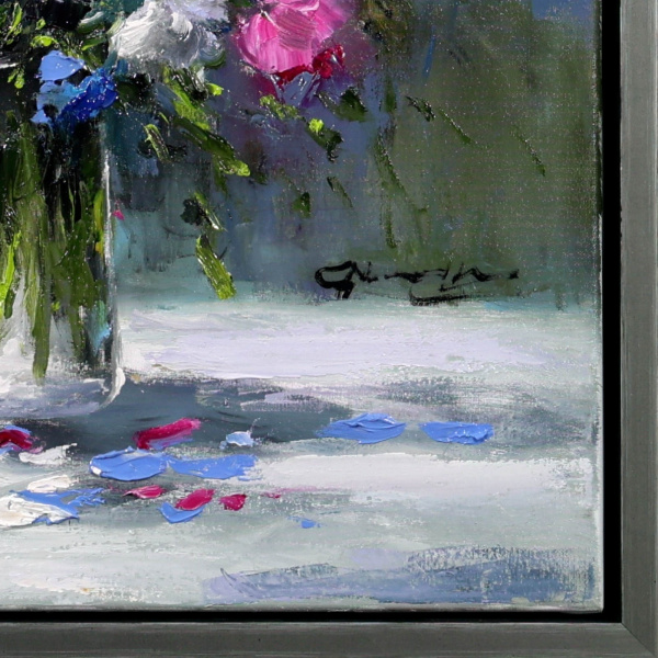 Radiant Petals by Gerhard Nesvadba, original painting, detail
