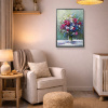 Radiant Petals by Gerhard Nesvadba, original painting, in room