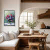 Radiant Petals by Gerhard Nesvadba, original painting, in room