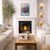 Radiant Petals by Gerhard Nesvadba, original painting, in room
