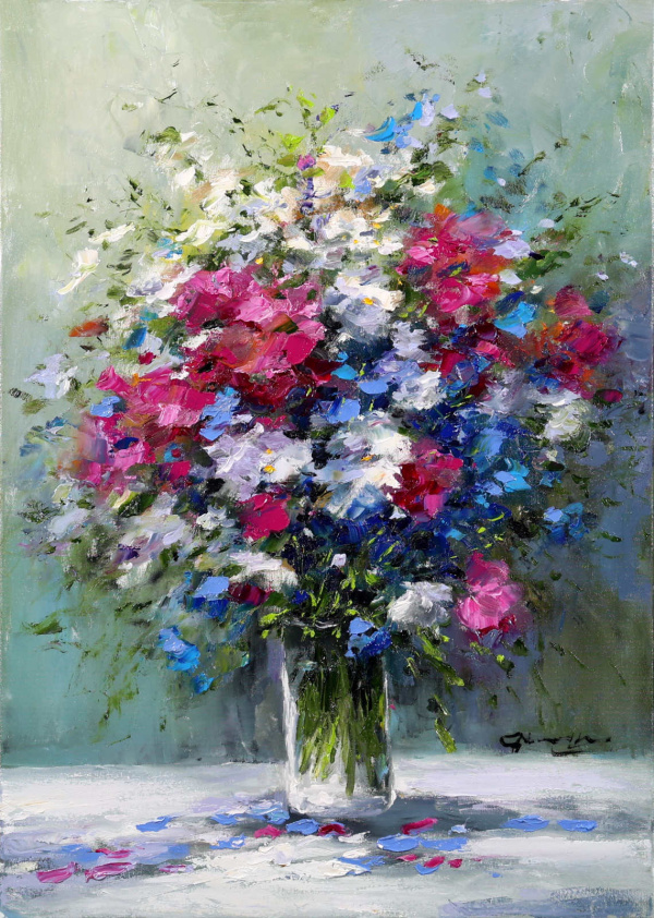 Radiant Petals by Gerhard Nesvadba, original painting