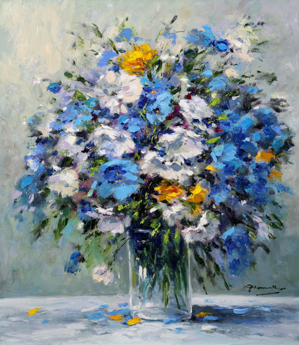 Floral Crescendo by Gerhard Nesvadba, original painting