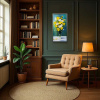 Contemporary Display by Gerhard Nesvadba, original painting, in room
