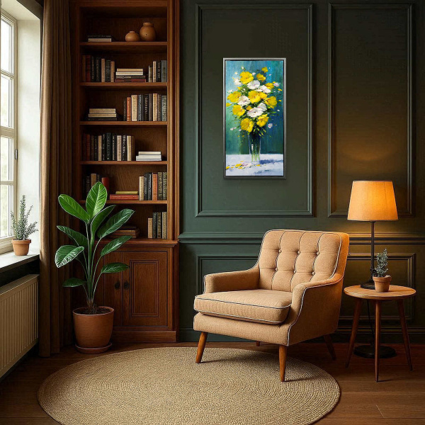 Contemporary Display by Gerhard Nesvadba, original painting, in room