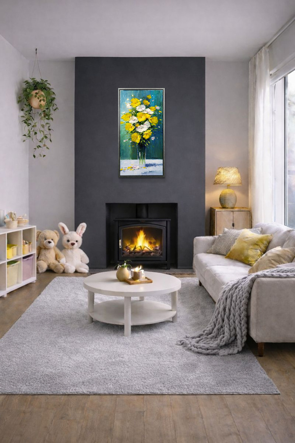 Contemporary Display by Gerhard Nesvadba, original painting, in room