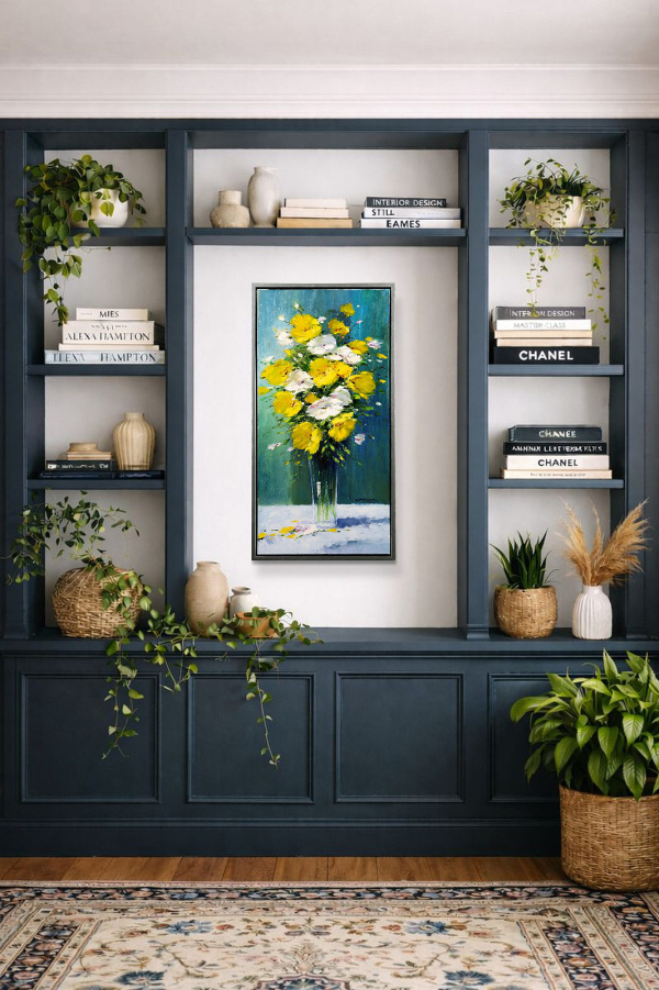 Contemporary Display by Gerhard Nesvadba, original painting, in room