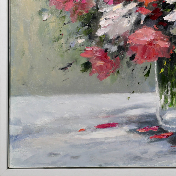 Blush & Bloom by Gerhard Nesvadba, original painting, detail