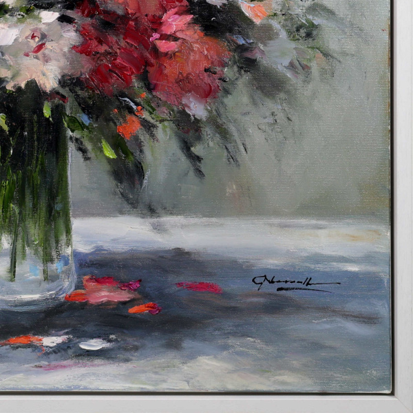 Blush & Bloom by Gerhard Nesvadba, original painting, detail