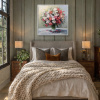 Blush & Bloom by Gerhard Nesvadba, original painting, in room