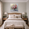 Blush & Bloom by Gerhard Nesvadba, original painting, in room