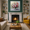 Blush & Bloom by Gerhard Nesvadba, original painting, in room