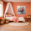 Blush & Bloom by Gerhard Nesvadba, original painting, in room