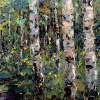 Woodland Radiance by Frank Getty, original painting, detail