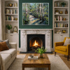 Woodland Radiance by Frank Getty, original painting, in room