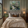 Woodland Radiance by Frank Getty, original painting, in room