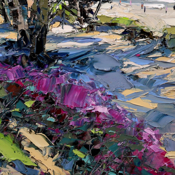 Ocean Breeze by Frank Getty, original painting, detail