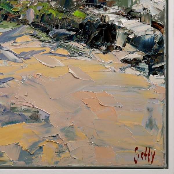 Ocean Breeze by Frank Getty, original painting, detail