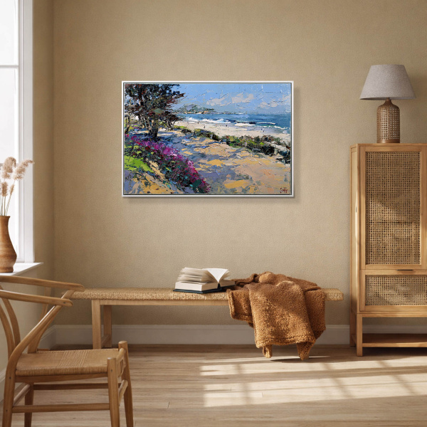Ocean Breeze by Frank Getty, original painting, in room