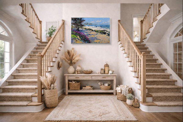 Ocean Breeze by Frank Getty, original painting, in room